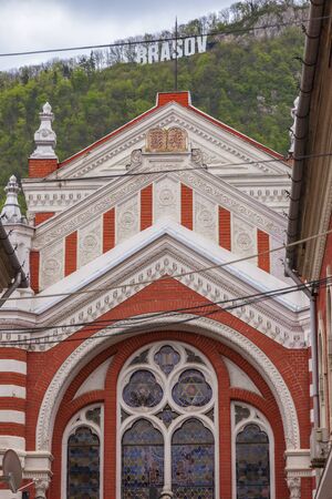 Synagogue in Brasov. Brasov, Brasov County, Romania.の写真素材