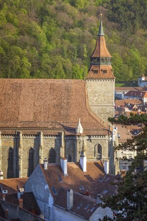 Architecture of Brasov. Brasov, Brasov County, Romania.の写真素材