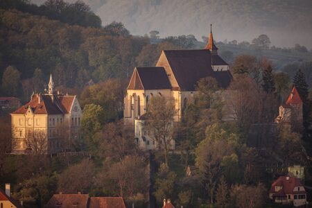 Church on the Hill in Sighisoara  Sighisoara, Mures County, Romania.の写真素材