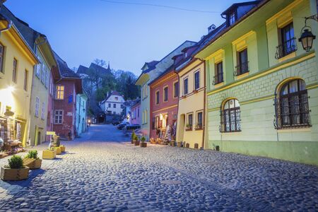 Citadel Square in Sighisoara. Sighisoara, Mures County, Romania.の写真素材