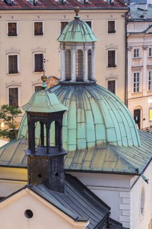 Aerial view of Main Square in Krakow. Krakow, Lesser Poland, Poland.の写真素材
