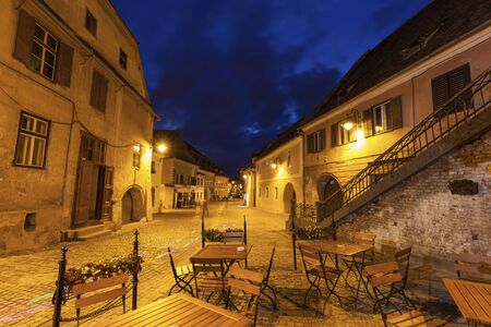 Old Town of Sibiu. Sibiu, Sibiu County, Romania.の写真素材