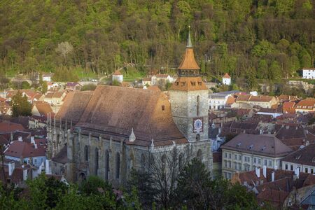 Black Church in Brasov. Brasov, Brasov County, Romania.の写真素材