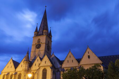 Evangelical Cathedral of Saint Mary in Sibiu. Sibiu, Sibiu County, Romania.の写真素材