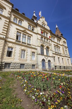 Sighisoara City Hall. Sighisoara, Mures County, Romania.の写真素材