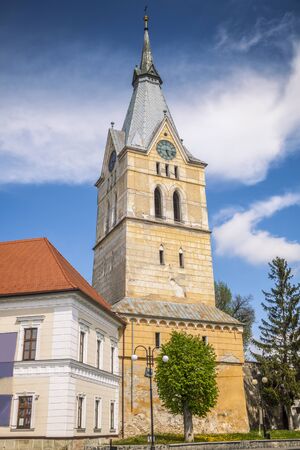 The fortified church in Codlea. Codlea, Brasov County, Romania.の写真素材
