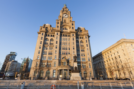 Royal Liver Building in  Liverpool, North West England, UK.のeditorial素材