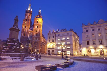 Krakow main square. Krakow, Lesser Poland, Poland.の写真素材
