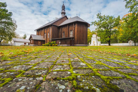 Wooden Church in Ulanow. Ulanow, Subcarpathia, Poland.の写真素材