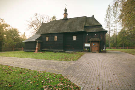 Church in Ustjanowa Gorna. Ustjanowa Gorna, Subcarpathia, Poland.の写真素材