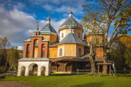 Orthodox Church of St. Michael the Archangel in Bystre. Bystre, Subcarpathia, Poland.の写真素材