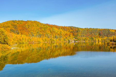 Dam and Pilchowickie Lake. Lower Silesia, Poland.
