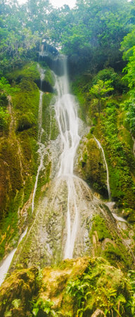 Beatiful Cascades Waterfalls on Efate Island, Vanuatu. Port Vila, Vanuatu.の写真素材