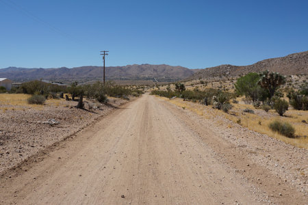 Desert dirt roadの写真素材