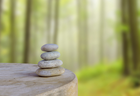 Balanced several Zen stonesの写真素材