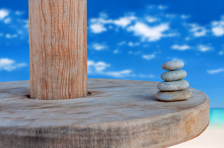 Balanced several Zen stonesの写真素材