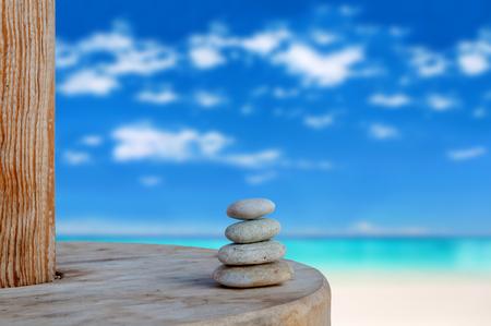 Balanced several Zen stonesの写真素材
