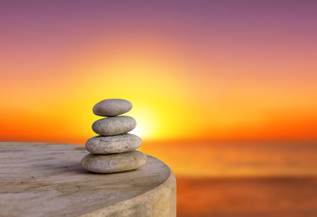 Balanced several Zen stonesの写真素材