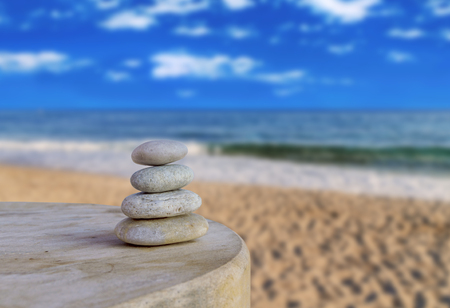 Balanced several Zen stonesの写真素材