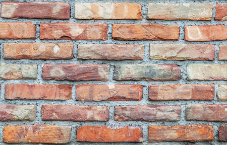 Background of red brick wallの写真素材