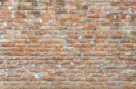 Red background of old vintage brick wallの写真素材