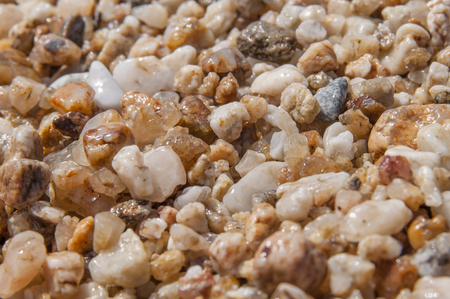 Sea pebble stone macro texture backgroundの写真素材