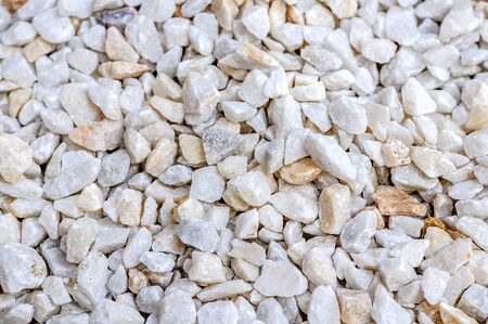 White stones background of small pebble on coastの写真素材