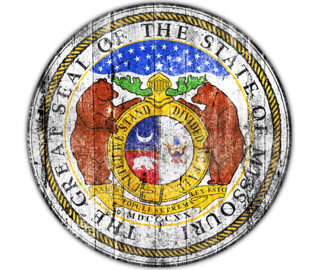 Missouri seal concrete flagの写真素材