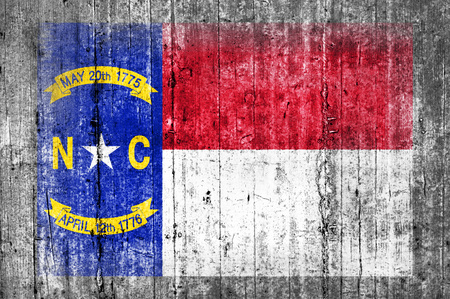 North Carolina concrete flagの写真素材