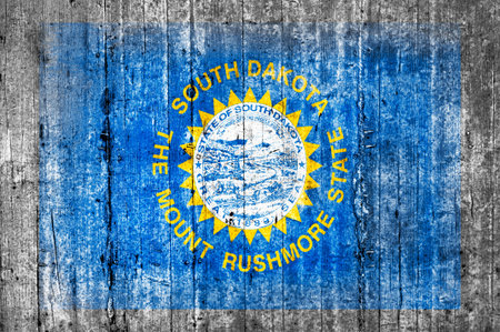South Dakota concrete flagの写真素材