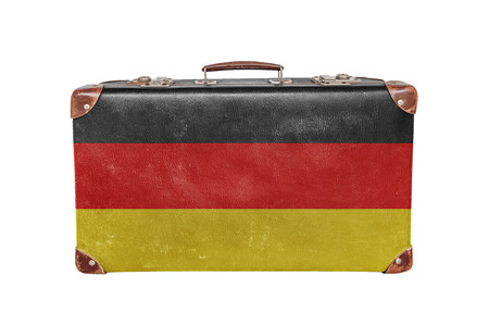 Vintage suitcase with Germany flagの写真素材