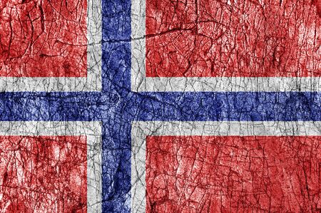 Grudge stone painted Norway flagの写真素材