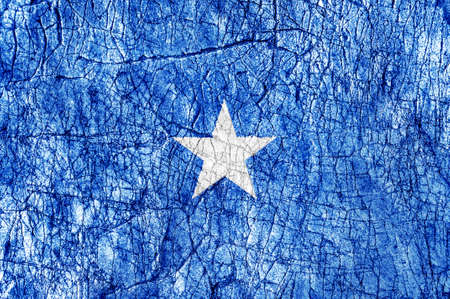 Grudge stone painted Somalia flagの写真素材