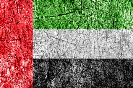 Grudge stone painted United Arab Emirates flagの写真素材