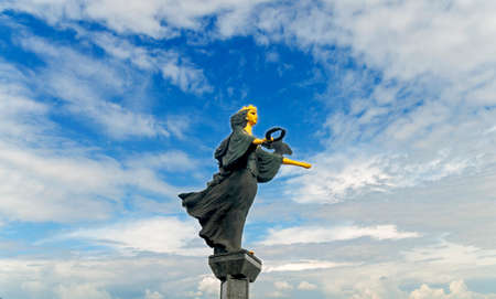 SOFIA, BULGARIA - JANUARY 03: Monument for Saint Sofia aka Sveti Sofia on Serdica square, on January 03, 2017 in Sofia, Bulgariaのeditorial素材