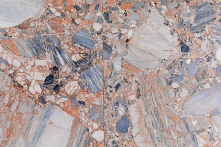 Dark red and blue marble as a texture backgroundの写真素材