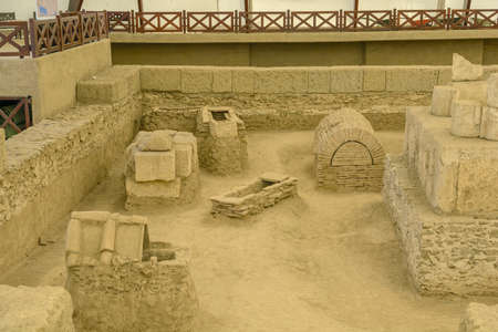 KOSTOLAC, SERBIA - JULY 21, 2019 RomanTomb of a stonework Viminacium archeological site near Danube river in Serbia, Kostolacのeditorial素材