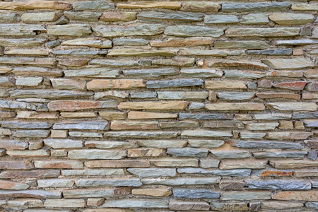 Modern brickwork with rocks concrete decorの写真素材