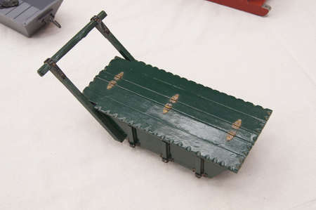 scale model off a delivery boy sledの写真素材