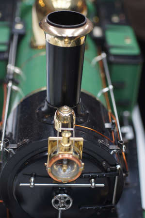 chimney of a steam locomotiveの写真素材