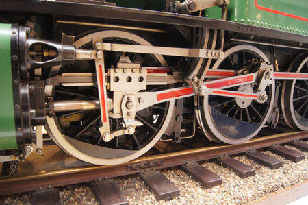 the wheels of a steam locomatief