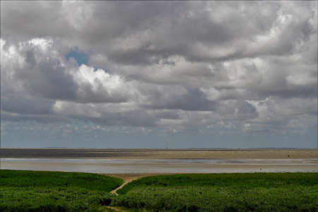 Low tide as the sea.の写真素材
