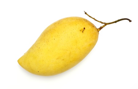 ripe mango from Thailand over a white background の写真素材
