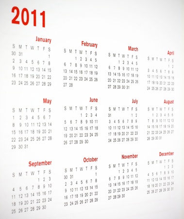 calendar 2011の写真素材
