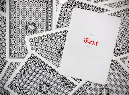 playing card back side, blank for text の写真素材
