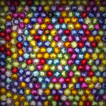 Colorful beads on black backgroundの写真素材