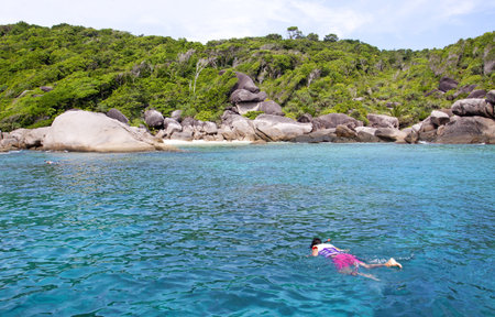 sea and rocky coast at similan island thailand