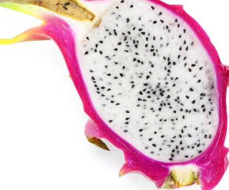 Pitaya or dragon fruit on white backgroundの写真素材