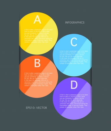 Simply infographic step by step template のイラスト素材