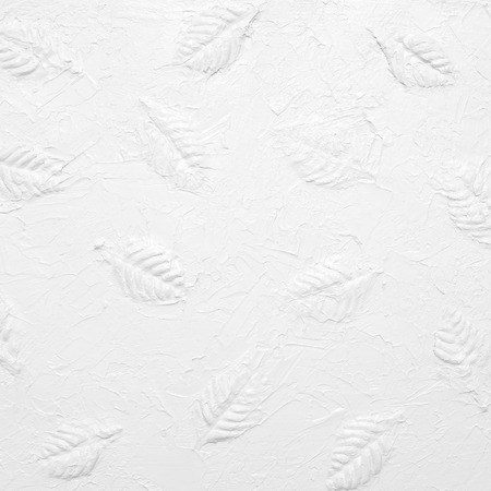 white texture hand paint leaf backgroundの写真素材